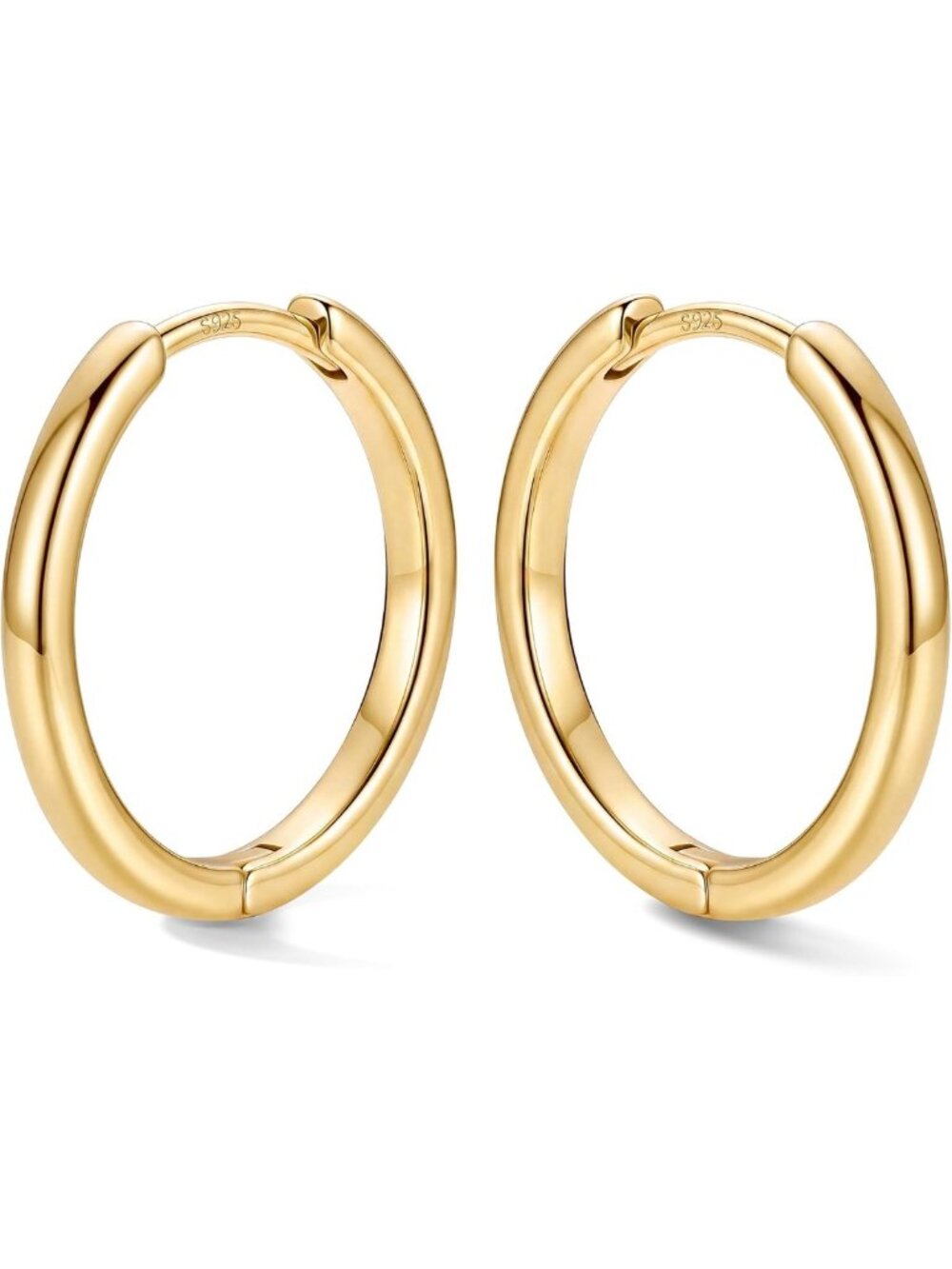 14K Gold Huggie Earrings for Women | Sterling Silver Post | Elegant & Stylish